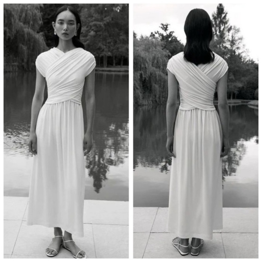 TOVE Freja Gathered Crisscross
Midi-Dress Size 34 / US size 2